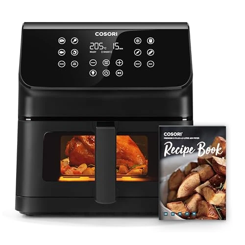 COSORI Air Fryer 6.2L, with Clear Window and Built-In Lighting, 12 Modes, Shake/Roast/Bake, Oil-free Oven Alternative Fryer, 50% Quick Cook