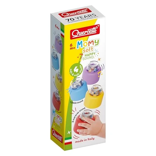 Offre limitee: Quercetti - 4144 Momy Soft Happy Sound, 4 pcs, Blocs de construction en plastique souple pour tout-petits. de 19.88 EUR a 19.88 EUR (economie 0%)