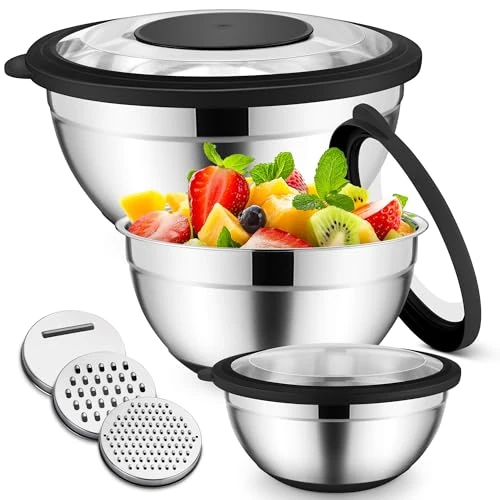 HaWare Mixing Bowl Set of 3 (3, Black)