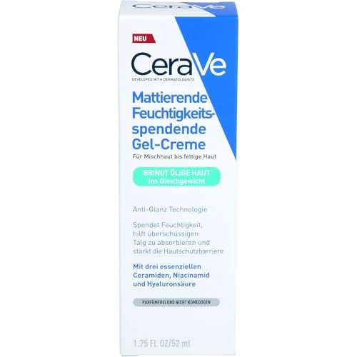 Offerta a tempo: CeraVe Crema Gel Idratante con Effetto Mat, Per Pelle Grassa e Oleosa, Con Acido Ialuronico, Ceramidi e Niacinamide, Idratante a Lunga Durata, 52 ml - 17% da 23.99 € a 19.99 €
