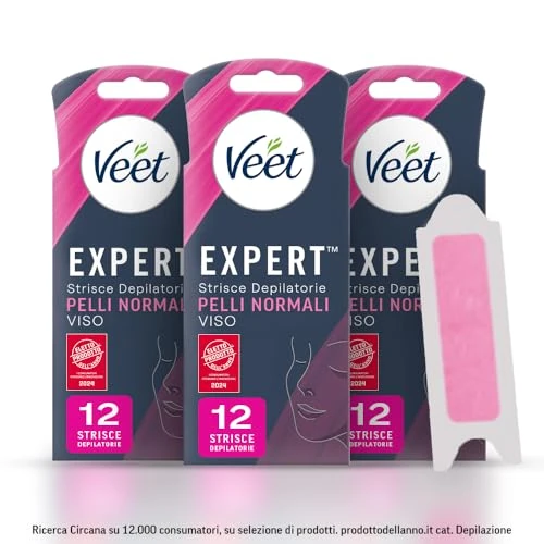 Offerta a tempo: Veet Expert - 36 Strisce Depilatorie per il Viso — 30% da 13,49 € a 9,44 €