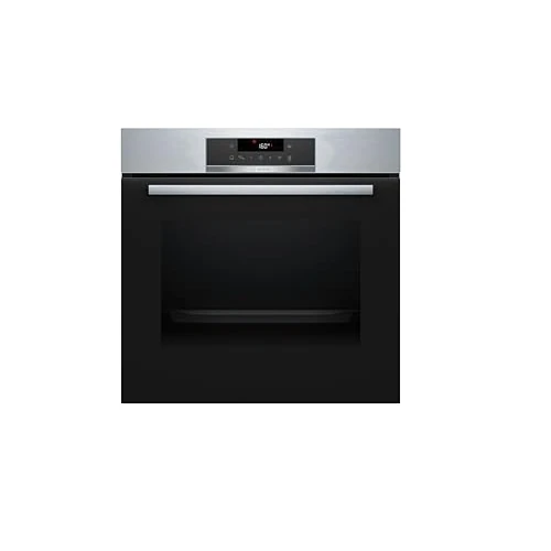 Bosch HBA171BS3 Serie 2, Forno da incasso, Pirolisi: pulizia del forno senza sforzo, Display touch, Cottura uniforme, 10 programmi, Acciaio, 60 x 60 cm