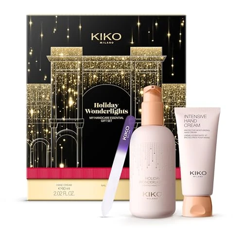 KIKO Milano Holiday Wonderlights My Handcare Essential Gift Set, Kit De Regalo De Cuidado De Las Manos: Jabón, Crema De Manos Hidratante Y Lima De Uñas
