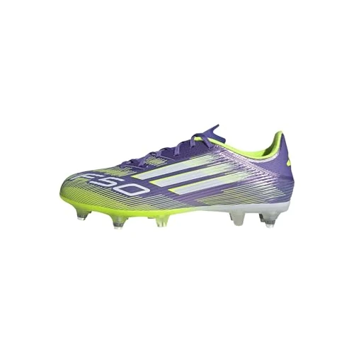 Limitiertes Angebot: adidas Unisex F50 League Soft Ground Football Boots, Purple Rush/Cloud White/Lucid Lemon, 40 2/3 EU von 90.00 EUR auf 56.70 EUR (Spare 37%)