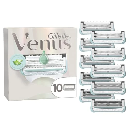 Offerta a tempo: Gillette Venus per Peli e Pelle Della Zona Intima, 10 Lamette di Ricambio per Rasoio Parti Intime, Lamette Donna Gillette Venus Ricariche, Depilazione Intima Donna - 43% da 49.99 € a 28.69 €