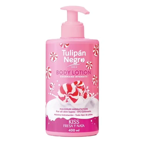 Offerta a tempo: Tulipan Lozione per il Corpo con Dosatore Fragola e Panna, Massima Idratazione 400 ml, Intensatamente Profumata e per Tutti i Tipi di Pelle - 32% da 12.25 € a 8.36 €