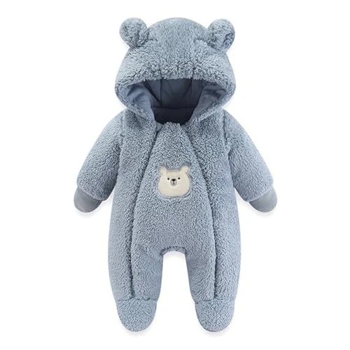Oferta limitada: JiAmy Bebé Traje de Nieve Mono Con Capucha Trajes de Invierno Niños Niñas Oso de Dibujos Animados Mono Polar 0-3 Meses Azul de 39.99 EUR a 25.19 EUR (ahorro 37%)