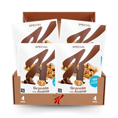 Offerta a tempo: Kellogg's Special K Granola Cioccolato, 320g (Confezione da 4) - 25% da 9.56 € a 7.16 €