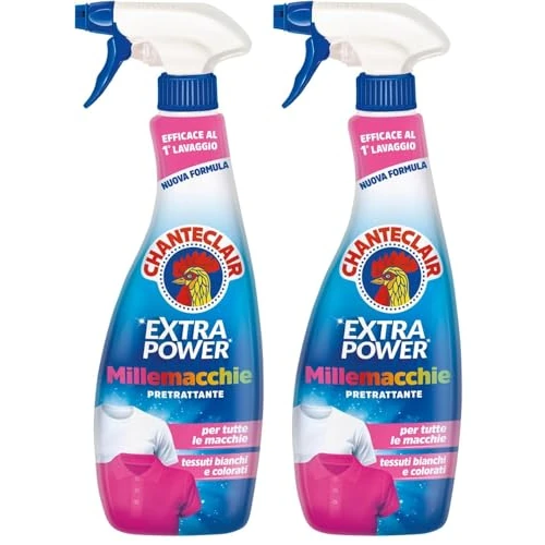 Offerta a tempo: Chanteclair Millemacchie Extra Power, Smacchiatore Contro le Macchie più Frequenti, 500ml (Confezione da 2) - 48% da 5.98 € a 3.10 €