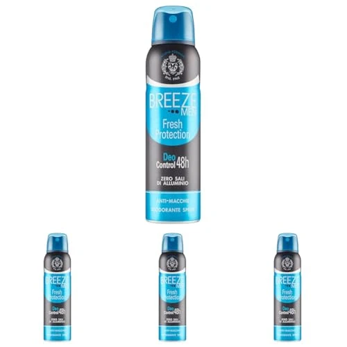 Offerta a tempo: Breeze Deodorante Spray Men Fresh Protection, 150ml (Confezione da 4) - 17% da 11.00 € a 9.16 €