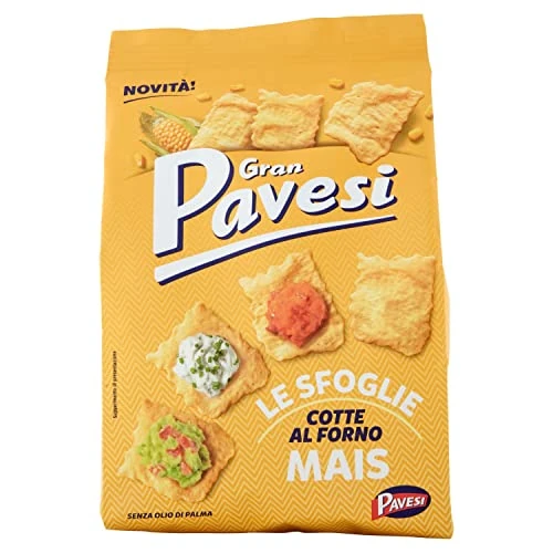 Offerta a tempo: Gran Pavesi Cracker Le Sfoglie al Mais, Cotte al Forno, Senza Olio di Palma, 150g (Confezione da 4) - 32% da 9.00 € a 6.12 €