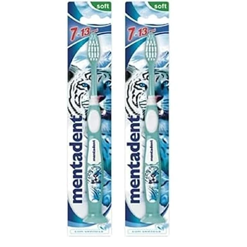 Offerta a tempo: Mentadent - Spazzolino da Denti con ventosa, Colori assortiti — 40% da 5,92 € a 3,56 €
