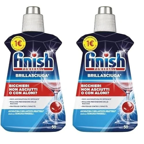 Offerta a tempo: Finish Brillantante Lavastoviglie, 1 Prodotto da 250 ml di Brillantante, Additivo Lavastoviglie per Stoviglie Splendenti e Asciutte (Confezione da 2) - 15% da 4.74 € a 4.03 €