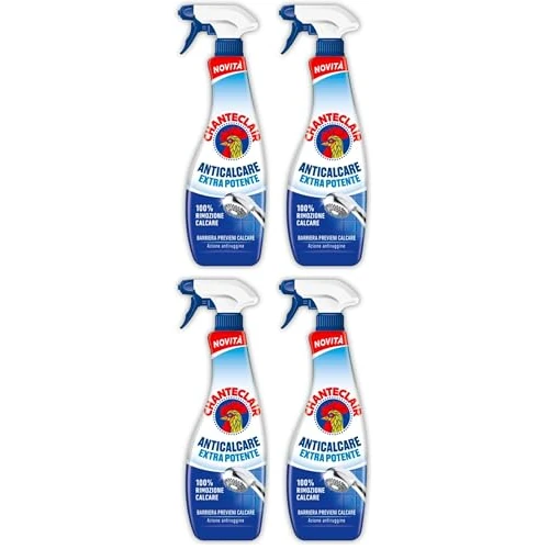 Offerta a tempo: Chanteclair - Anticalcare Universale Antigoccia - Ideale Contro il Calcare su Acciaio, Rubinetti e Ceramica, Azione Antiruggine, Forza&Igiene - 625 ml (Confezione da 4) - 51% da 11.16 € a 5.48 €