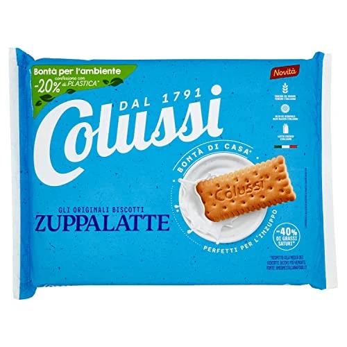 Colussi biscotti Farina 100% italiana | Latte fresco e olio di girasole | Gusto delicato | Buoni da inzuppare | Confezione riciclabile da 500 g (Confezione da 6)