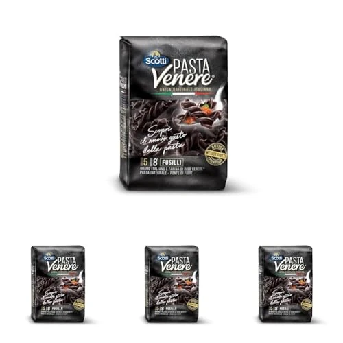 Offerta a tempo: Riso Scotti, Fusilli, Pasta Integrale di Riso Venere, Fonte di Fibre, Fosforo e Proteine, per un'Alimentazione Equilibrata, Formato 400 g (Confezione da 4) - 40% da 9.96 € a 5.96 €