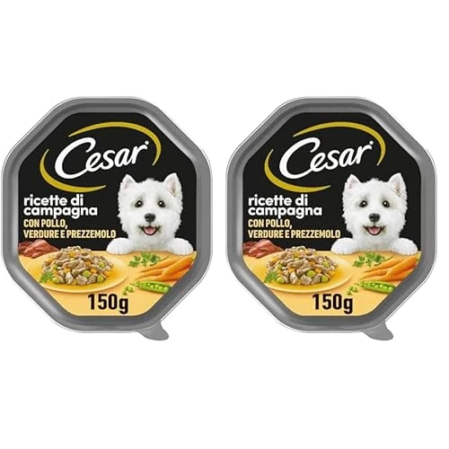 Offerta a tempo: Cesar Ricette di Campagna con Pollo e Misto di Verdurine - 14 Vaschette (Confezione da 2) - 44% da 32.58 € a 18.20 €