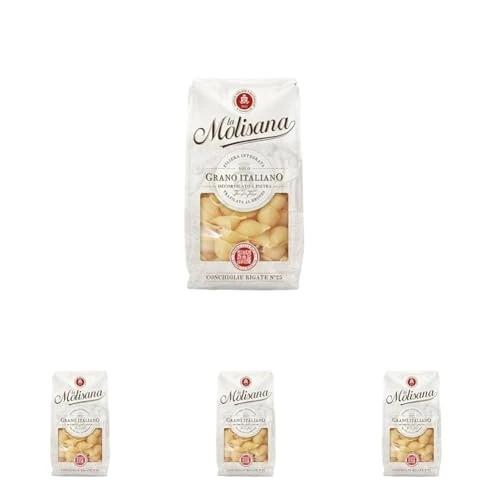 Offerta a tempo: La Molisana, Conchiglie Rigate n. 25, Pasta da Solo Grano Italiano - Trafilata al Bronzo, Ruvida e Tenace con Eccellente Tenuta in Cottura - Confezione da 2000 g - 38% da 4.76 € a 2.96 €