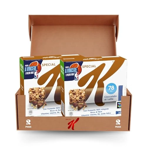 Kellog's Barrette di Cereali con Cioccolato, 6 x 20g (Confezione da 2)