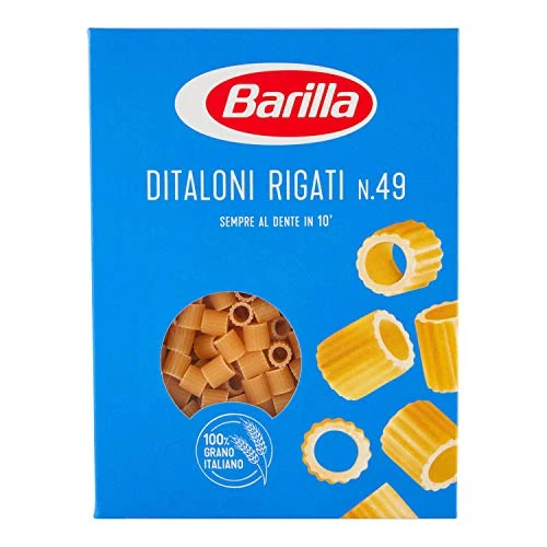 Offerta a tempo: Barilla Pasta Ditaloni Rigati N.49, Pastina di Semola di Grano Duro, I Classici, 500g (Confezione da 10) - 48% da 11.40 € a 5.90 €