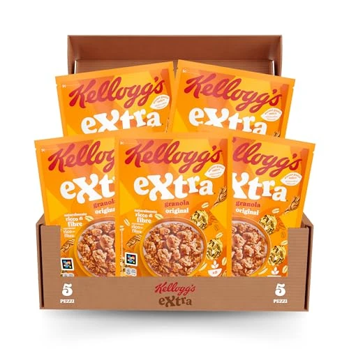 Offerta a tempo: Kellogg's Extra Classico, 375g (Confezione da 5) - 47% da 20.95 € a 11.20 €