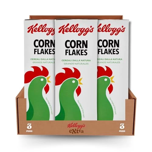 Offerta a tempo: Kellogg's Corn Flakes Originali, 375g (Confezione da 3) - 45% da 6.45 € a 3.57 €