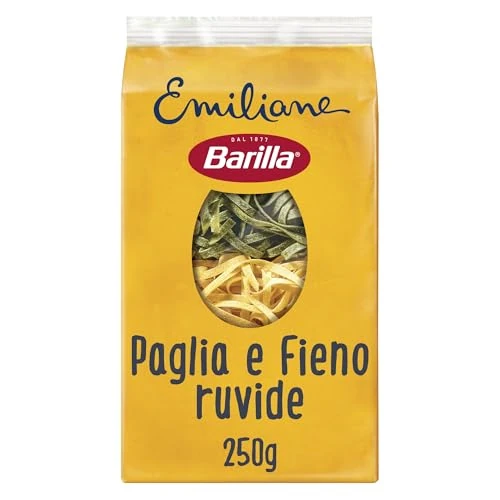 Barilla Pasta all' Uovo Le Emiliane Paglia e Fieno, 250g (Confezione da 6)