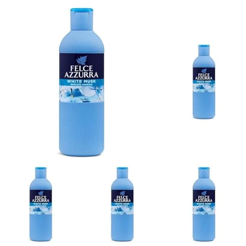 Offerta a tempo: Felce Azzurra Bagnodoccia Muschio Bianco, Profumo Rilassante, 650ml (Confezione da 5) - 50% da 16.45 € a 8.25 €