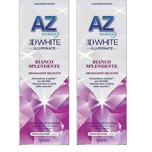 Offerta a tempo: AZ Ricerca DENTIFRICIO 3D White Illuminate Bianco Splendente, SBIANCANTE DELICATO — 37% da 5,98 € a 3,78 €