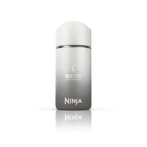 Ninja Sip Perfect Hot Drinks Botella de viaje térmica de 300 ml sin BPA, apta para lavavajillas y acabado aislante, blanco, DW1203EUUKWH