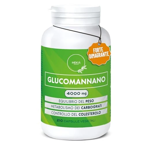 Mekià® GLUCOMANNANO FORTE DIMAGRANTE inibitore della fame-blocca Perdita peso toglifame,elimina l'appetito .Glucomannano elimina adipe stop fame glucamannano antifame,Forte slim dimagrante