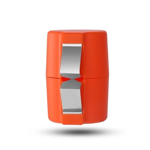 Eieröffner, Eierschneider, Eierschalenöffner für rohe Eier, nicht gekocht, Größe S, M, L (Orange) (1 Stück)