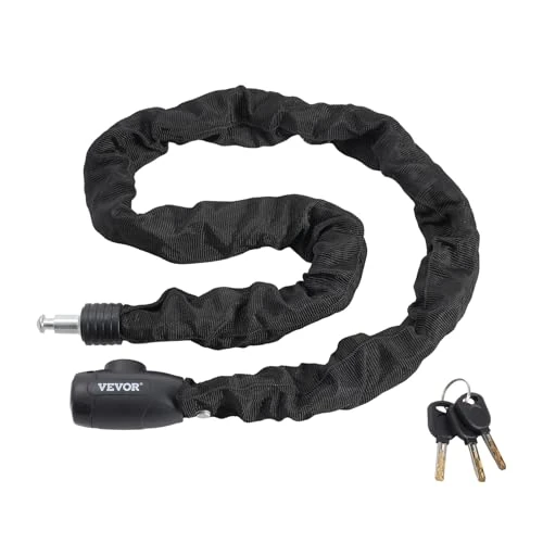 Begrenztes Angebot: VEVOR Fahrradkettenschloss 1,2 m langes Kombinationskettenschloss mit 4 Schlüsseln, diebstahlsichere Hochsicherheits-Fahrradschlösser, perfekt für Fahrrad Motorrad Roller Tür Zaun oder Tor, 8 mm von 21.99 EUR auf 21.99 EUR (Rabatt 0%)