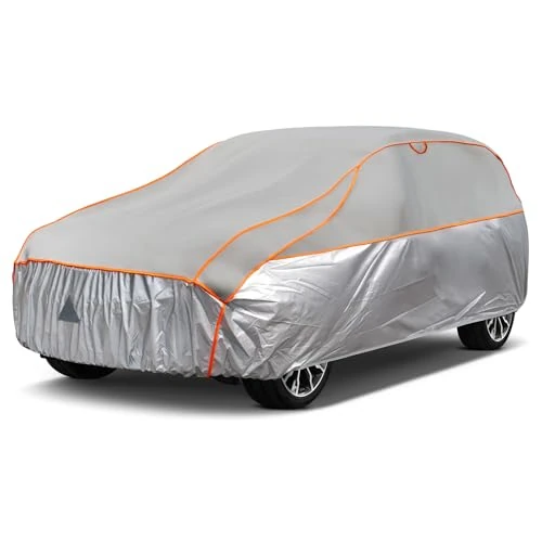 Offerta a tempo: Telo Copriauto Antigrandine, Kayme Copertura per Auto Impermeabile Anti UV Antipolvere Anti Vento, Telo Copri Antigrandine Adatto per Auto a SUV (Fino a 460cm) YM – Grigio - 0.00% da 169.96 € a 169.96 €