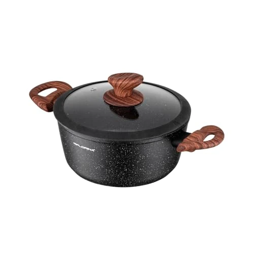 Tijdelijke aanbieding: FLORINA MASTER BLACK Aluminium braadpan 24 cm 4L | Anti-aanbaklaag | Voor alle soorten kookplaten, inclusief inductie | Ergonomische soft-touch handgrepen van 29.39 EUR naar 29.39 EUR (korting 0%)