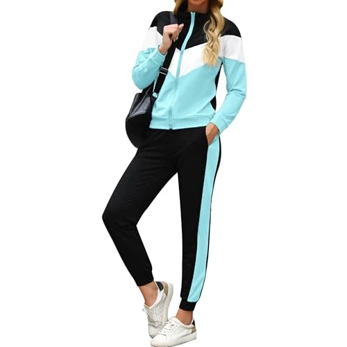 Oferta limitada: Marvmys Conjunto Chándal Mujer Contraste Conjuntos Deportivo Otoño Invierno Top Manga Larga con Cremallera y Pantalones Deportivos S-XXL de 33.99 EUR a 33.99 EUR (ahorro 0%)