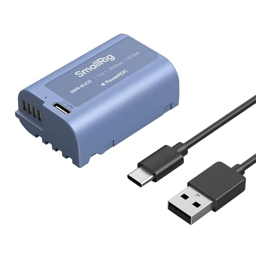 Offerta a tempo: SMALLRIG DMW-BLK22 Batteria 2520mAh USB-C Batteria Sostitutiva per Panasonic LUMIX S5, 2.5H Battery Completamente Carica per Panasonic LUMIX, S5 II, GH7, GH6, S9, S9 II, S5 IIX - 4906 - 20% da 34.90 € a 27.92 €