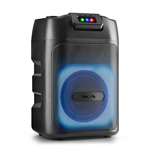 Tijdelijke aanbieding: NGS Wild Club – Draagbare luidspreker Fiesta Bluetooth 5.2, 80 W, laser- en RGB-verlichting, 2 karaokemicrofooningangen, 5400 mAh 6H-batterij, USB/AUX/TF van 89.00 € naar 89.00 € (0.00% korting)