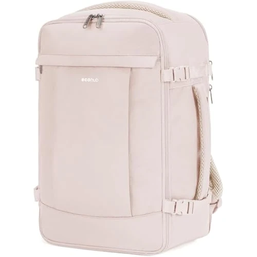 Oferta limitowana: ECOHUB Plecak Podróżny do Ryanair EasyJet, Bagaż Podręczny 3D na Laptopa, Torba Kabinowa z kieszenią antykradzieżową, Wodoodporny Plecak Kabinowy rPET, 40x20x25 cm 20L (Beżowy) z 145.99 zł na 131.39 zł (oszczędź 10%)
