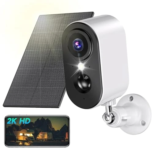 Oferta limitada: PESAIR 2K Cámara Vigilancia WiFi Exterior Solar - Camaras de Vigilancia sin Cables Exterior/Interior, Visión Nocturna en Color, Bateria Recargable, Detección de Movimiento Humano PIR, IP66, 2,4 GHz de 34.99 EUR a 34.99 EUR (ahorro 0%)