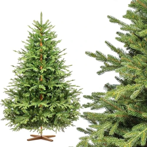 Oferta limitada: FairyTrees árbol de Navidad Artificial 180cm Alpino Premium con el Soporte de Madera | Árbol Artificial con Elementos realistas Moldeados por inyección | Fabricado en EU de 219.90 EUR a 142.99 EUR (ahorro 35%)