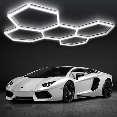 Offerta a tempo: DIKHEE Luce da Garage A LED Esagonale da 192W, 5 Luci A Nido d'Ape Dettagli auto luci — 15% da 131,99 € a 112,19 €