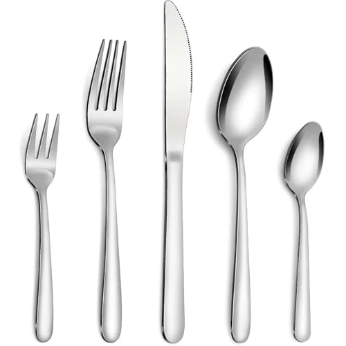 Limited offer: Bestdin Cutlery Set for 6 People, 30 Pieces Stainless Steel Cutlery, Cutlery Set with Knife, Fork, Spoon, Cutlery Set for Home/Party/Restaurant, Dishwasher Safe from 25.99 EUR to 17.14 EUR (save 34%)