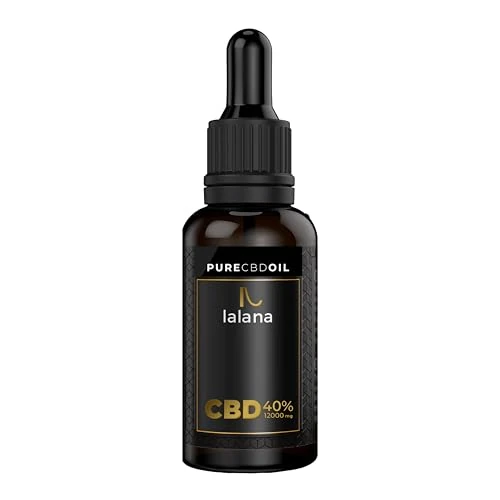 LALANA OIL ® CBD Oil – Huile Authentique de CBD 40% | 30 ml | 12000 mg de CBD | Formule améliorée – Base d'huile MCT (coco), curcumine et pipérine