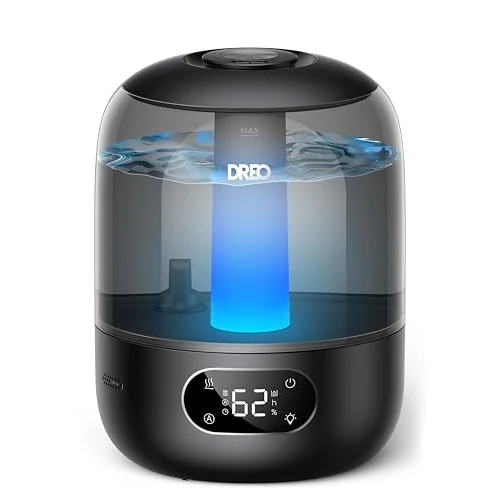 Oferta limitada: Dreo 3L Humidificador Bebés Silencioso 26dB para Dormitorio, Niebla Fría Ultrasónica, Boquilla 360°, 30h Autonomía, Luz Ambiental, Difusor Aceites Esenciales, para Hogar, Plantas, Guardería, Negro de 49.99 EUR a 49.99 EUR (ahorro 0%)