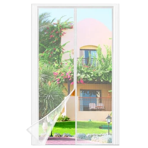 Offerta a tempo: Zanzariera Magnetica - 140 x 240 CM Rete Fine - BIANCO, Zanzariera Porta Finestra — 25% da 18,99 € a 14,24 €