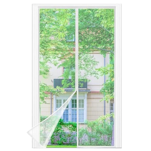 Tijdelijke aanbieding: Vliegengaas, balkondeur, magnetisch, 95 x 210 cm dikke magneten, vliegengaas voor deur, 3,8 cm breed klittenband, vliegenhordeuren zonder boren, insectenbescherming, balkondeur, voor balkondeur van 59.99 € naar 19.99 € (66.68% korti