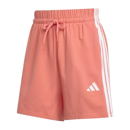 Limited-time offer: adidas Women's Essentials 3-Stripes Cotton Shorts, semi Turbo/White, L from 18.40 GBP to 18.40 GBP (save 0%)