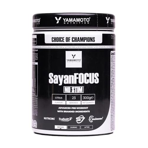 Yamamoto Nutrition Sayanfocus, No Stim, Pre-Workout Senza Stimolanti, Sostiene il Pump Muscolare, Supporta le Performance Cognitive, Concentrazione e Reattività
