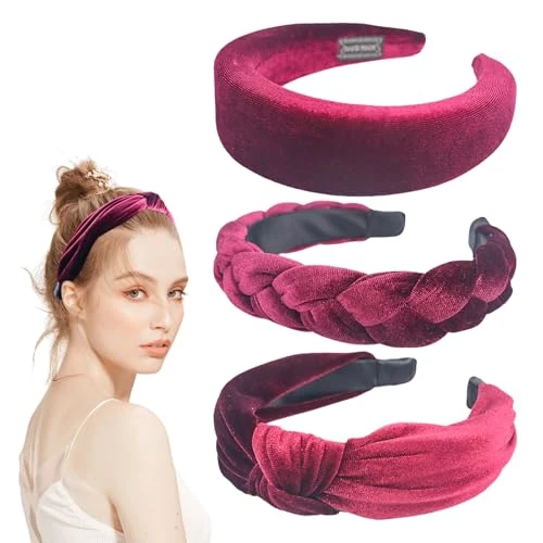 elthmpr Diademas para Mujer - 3 Piezas Diadema Terciopelo Mujer Accesorios para el Pelo Vintage Diademas para Mujeres y Niñas